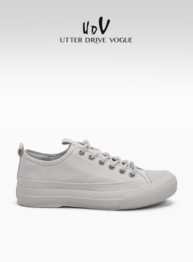 UDVUDV日系学院风帆布鞋女2025春季爆款小白鞋低帮平底运动休闲鞋