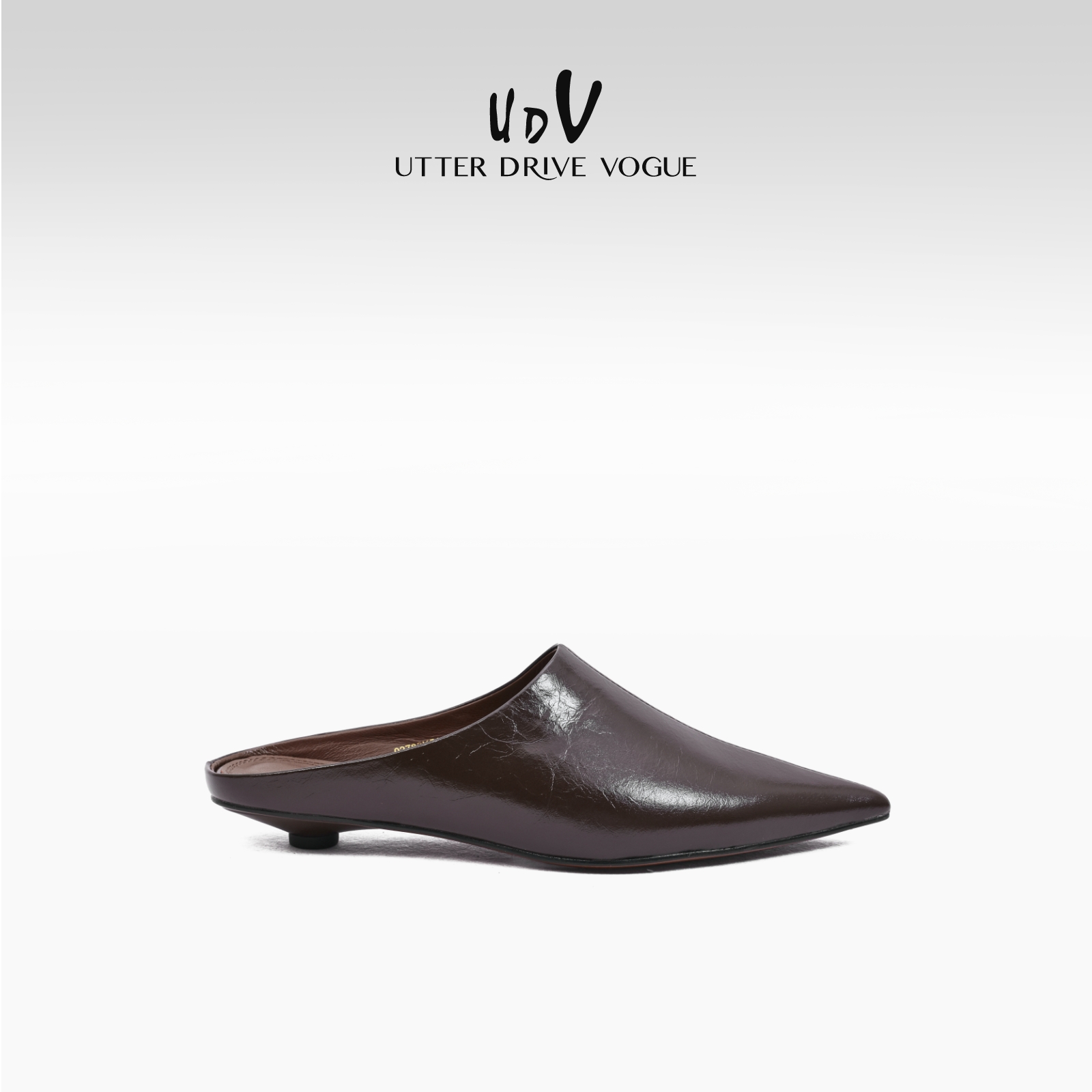 UDV牛油皮法式穆勒拖鞋包头半拖2025春季网红慵懒风时尚懒人半拖