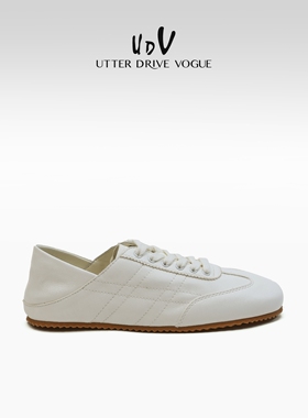 UDV懒人B备爆款小白鞋2025春季新款两穿平底复古阿甘鞋软底休闲鞋