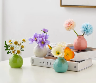 服装店鞋柜ins小花瓶浴室柜绿植摆件卫生间洗漱台厨房儿童房花瓶