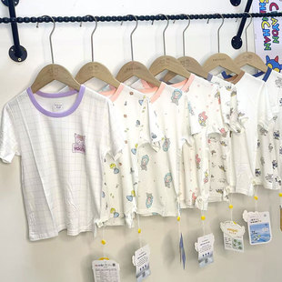 90-130男女孩童夏季莫代尔短袖宝宝儿童夏款单件上衣半袖衫