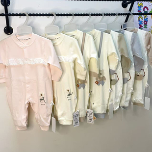 婴儿衣服春秋冬季厚款舒绒棉长袖无骨宝宝连体哈衣爬服秋装