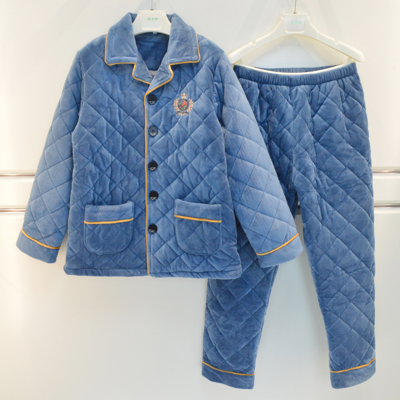 安之伴贝贝绒三层帅气青年睡衣