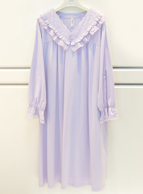 风韩版长袖女睡裙家居服