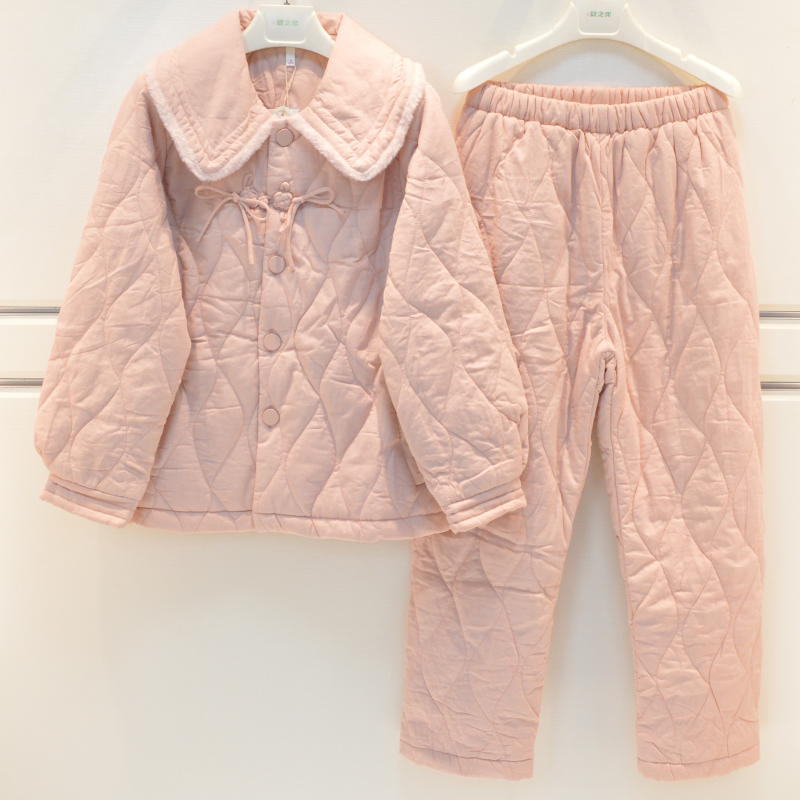 妮可雅睡衣2025冬季女士梭织三层夹棉甜美时尚淑女可爱棉袄家居服