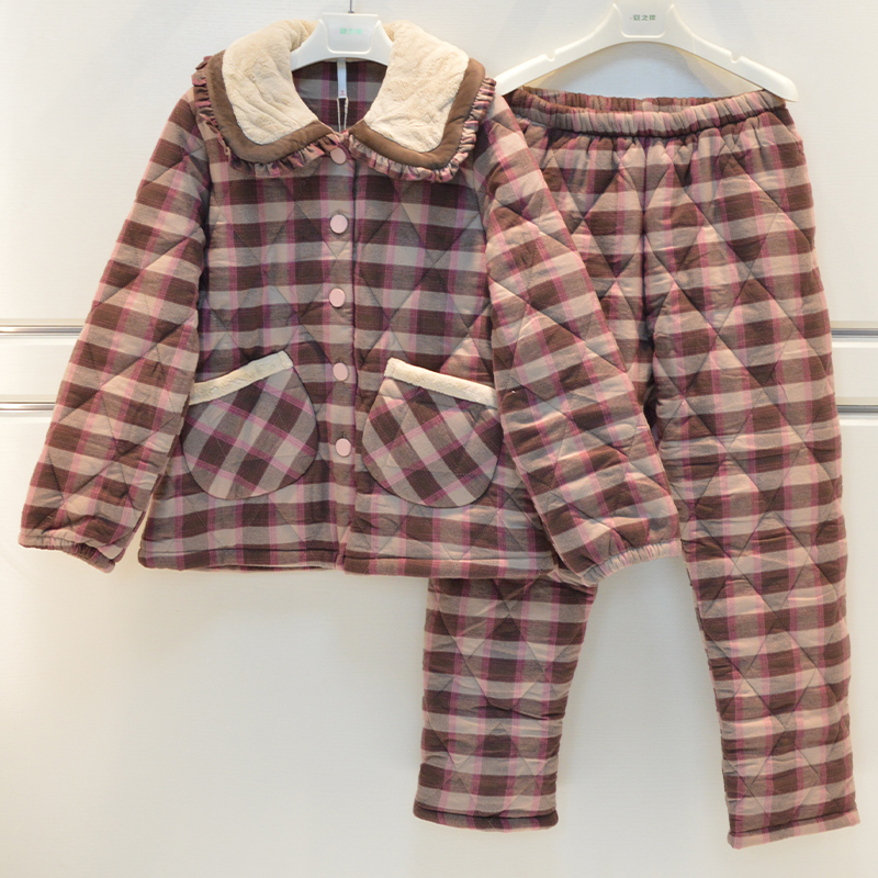 妮可雅睡衣冬季女士棉袄家居服