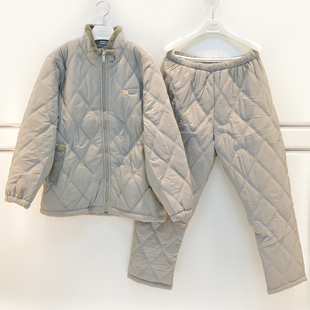 精雅睡衣2026冬季男士水洗棉三层加厚夹棉休闲防水青年保暖家居服