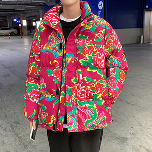 大码棉衣国潮红情侣哈ins超火外套A090 203P100限价128图片
