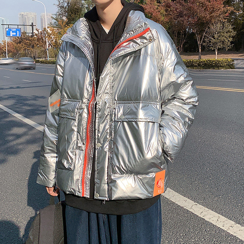 现货3000件男士90白鸭绒羽绒服男短款2021亮面yr902限,男装羽绒服,电商A089-1