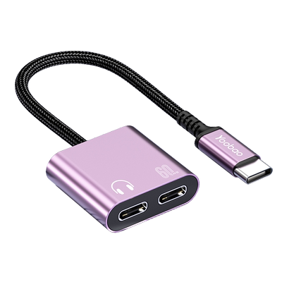 羽博一分二转换器耳机听歌充电