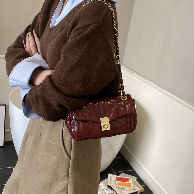 跨境小香风菱格链条包2026春新款洋气轻奢腋下包女百搭单肩斜挎包,箱包皮具/热销女包/男包,腋下包,淘宝优惠券,粉丝福利购,淘宝优惠卷