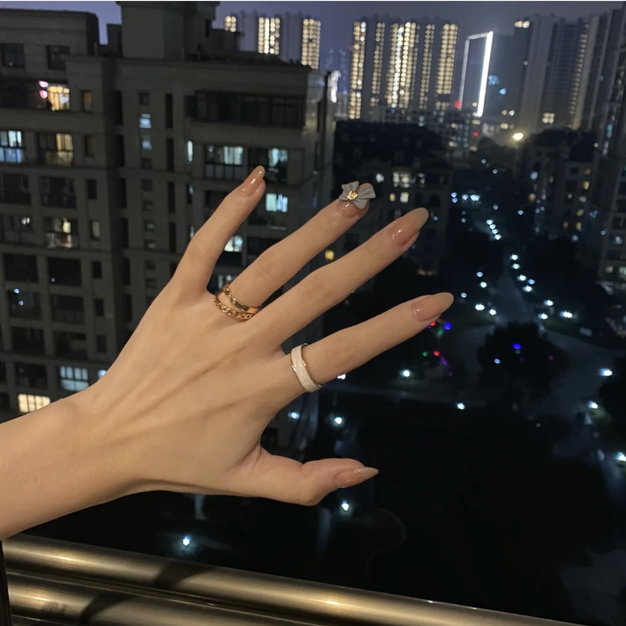 可拆卸孕妇裸色假指甲手工定制