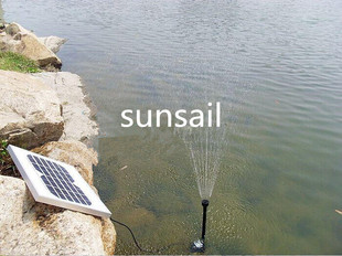 fountain 10W光伏太阳能喷泉蘑菇散射多种水泵增氧流水循环solar