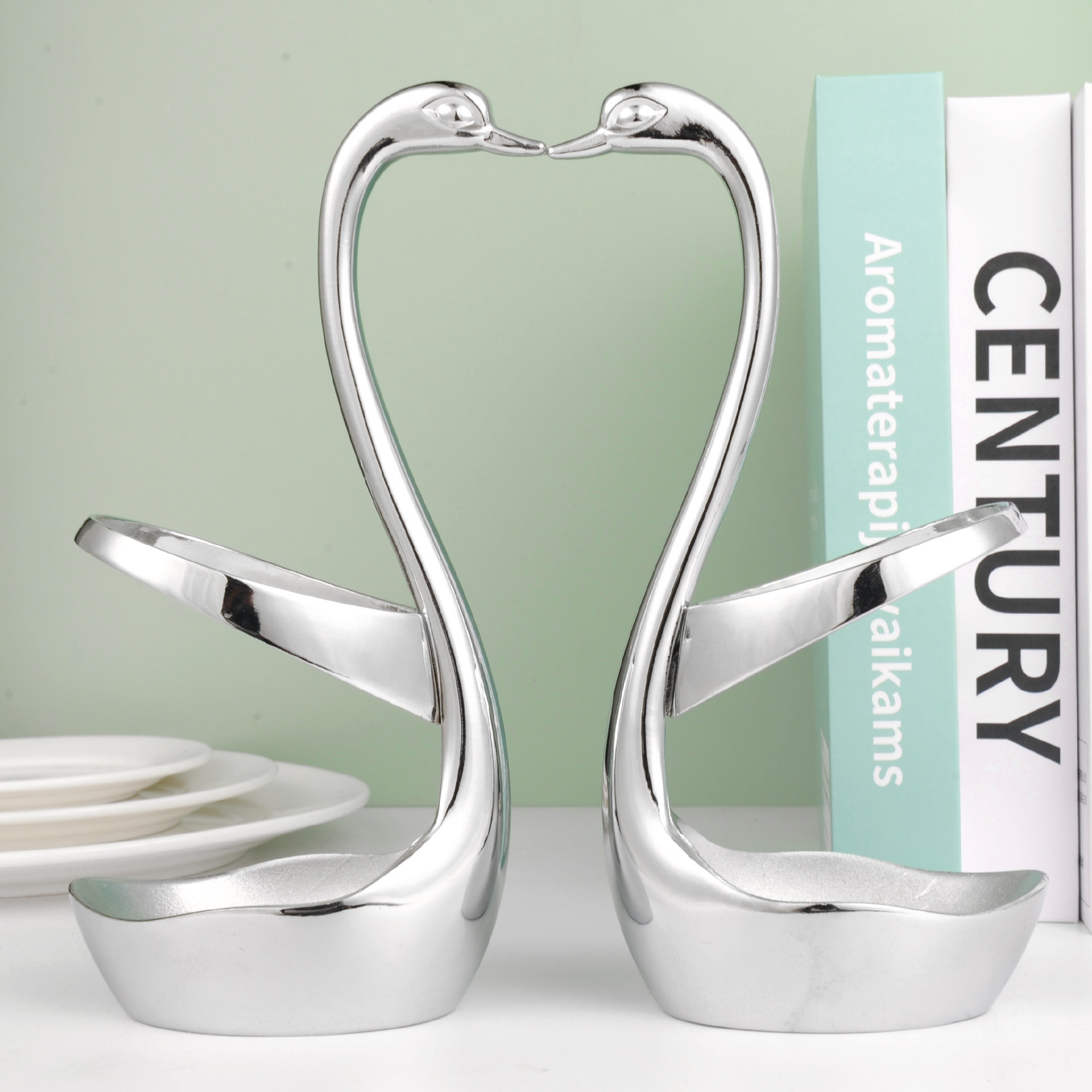 合金天鹅聚会酒店水果叉勺架创意可爱欧式奢华咖啡勺刀叉勺收纳座,餐饮具,餐具笼/架,淘宝优惠券,粉丝福利购,淘宝优惠卷