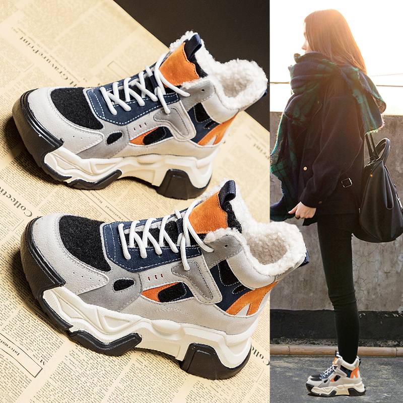 厚底雪地靴女2025年新款冬季加绒