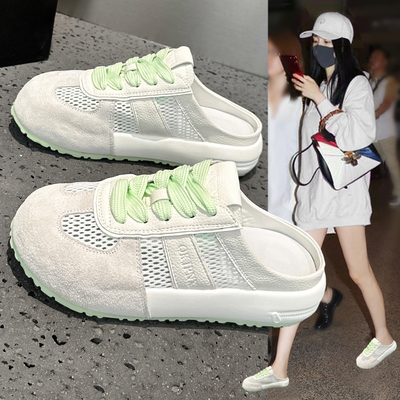 真皮勃肯半拖鞋女2026新款春夏季