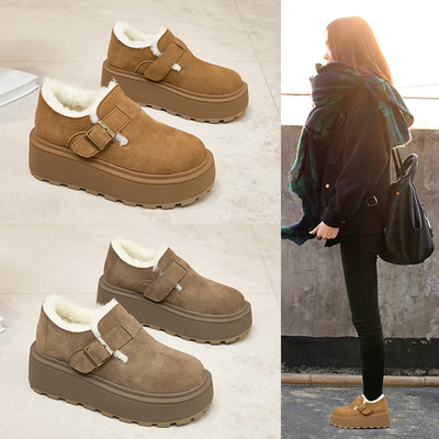 内增高雪地靴女2025新款冬季加绒