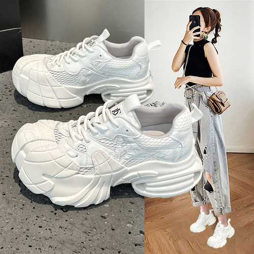 厚底网面老爹鞋女2026年春季新款