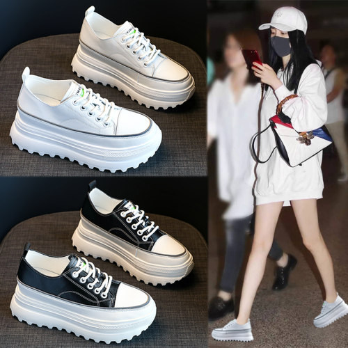 松糕内增高秋季休闲风运动女鞋子