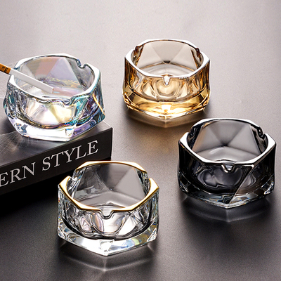 【加厚加深】水晶玻璃烟灰缸高端