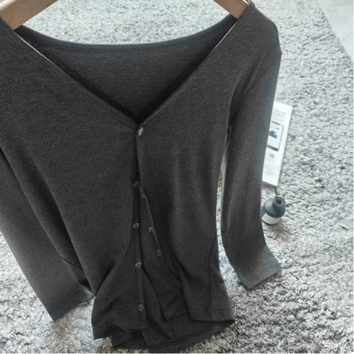 针织螺纹大码开衫防晒外套空调衫