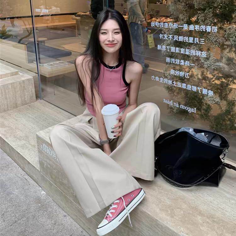 无袖吊带辣妹风小吊带女大码显瘦图片