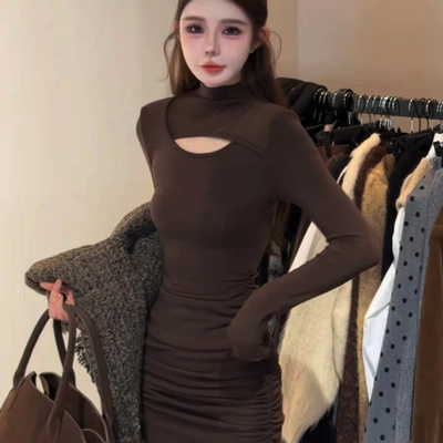 性感镂空打底裙大码遮肉连衣裙