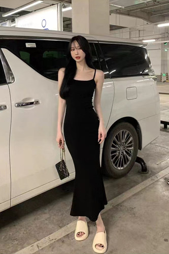 性感鱼尾裙莫代尔吊带长裙