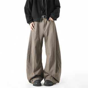 BOYUE帛跃美式复古廓形弯刀牛仔裤男女休闲百搭潮流街头香蕉裤子