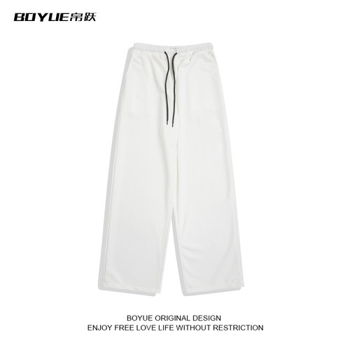 休闲简约纯色直筒长裤男生学院风