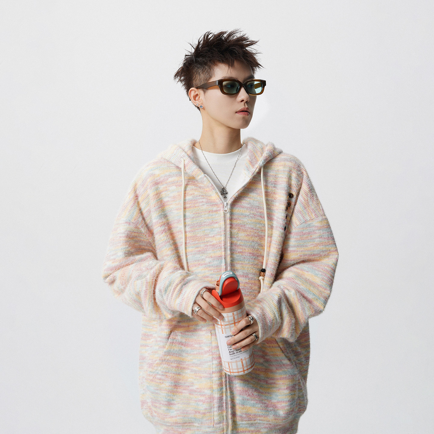 BOYUE帛跃美式慵懒风连帽彩点设计卫衣情侣软糯休闲男女文艺外套,男装,卫衣,淘宝优惠券,粉丝福利购,淘宝优惠卷