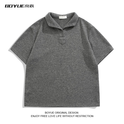 BOYUE帛跃罗马格正肩POLO衫短袖