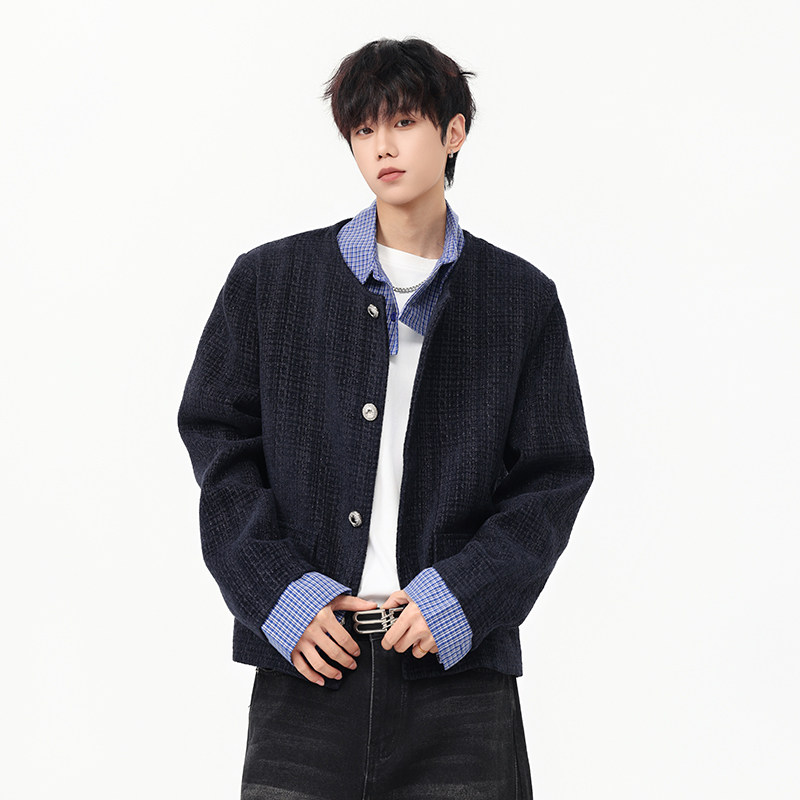 BOYUE帛跃小香风时髦贵气拼接外套高级感痞帅休闲假两件男女夹克,男装,夹克,淘宝优惠券,粉丝福利购,淘宝优惠卷