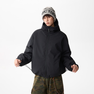 BOYUE帛跃美式 户外三防新雪丽3M连帽棉服痞帅机能风滑雪外套男女