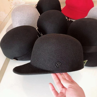 春秋冬款百分百纯羊毛男女式棒球帽定型马术帽骑术帽可爱耳朵帽子