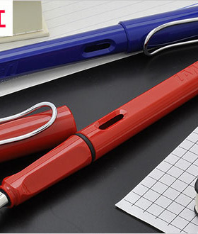 德国  lamy凌美 safari狩猎者 红色/亮红 学生练字钢笔 套装