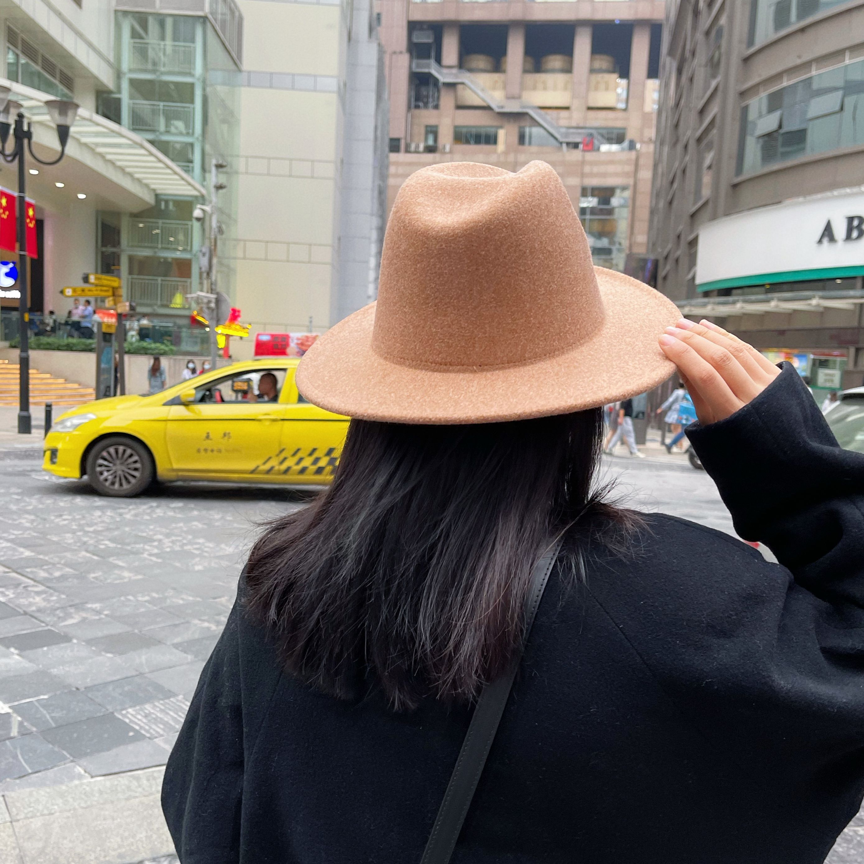 小姐姐～质感羊毛混纺定型礼帽