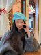 12.12元 秒sha 超美人鱼蓝色波光粼粼丝绒面料秋冬百搭贝雷帽子女