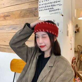 姚叔叔/高发际线女孩心头爱~大额头女孩bi入的一条宽版针织发带潮