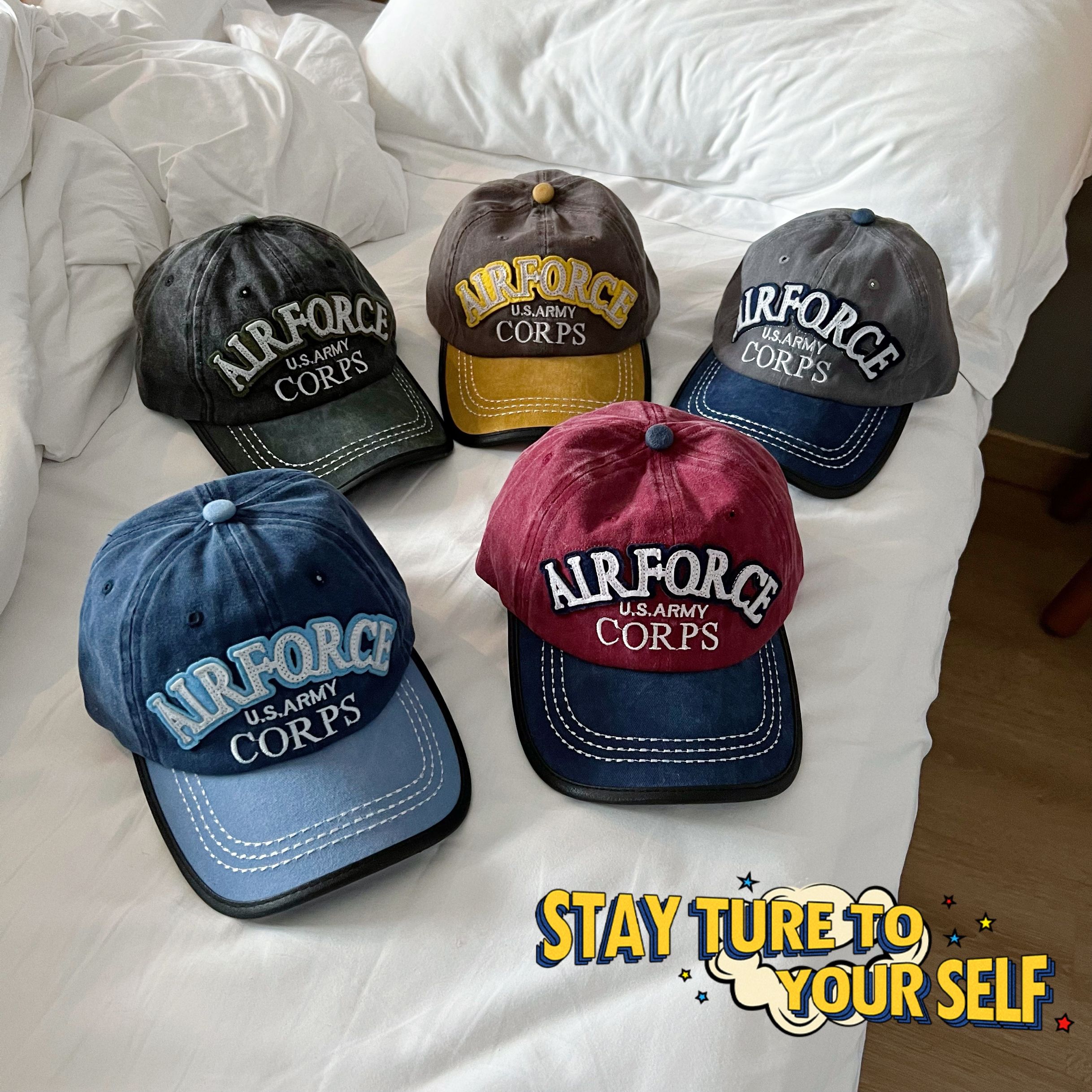 棒球帽美式复古男女四季水洗做旧