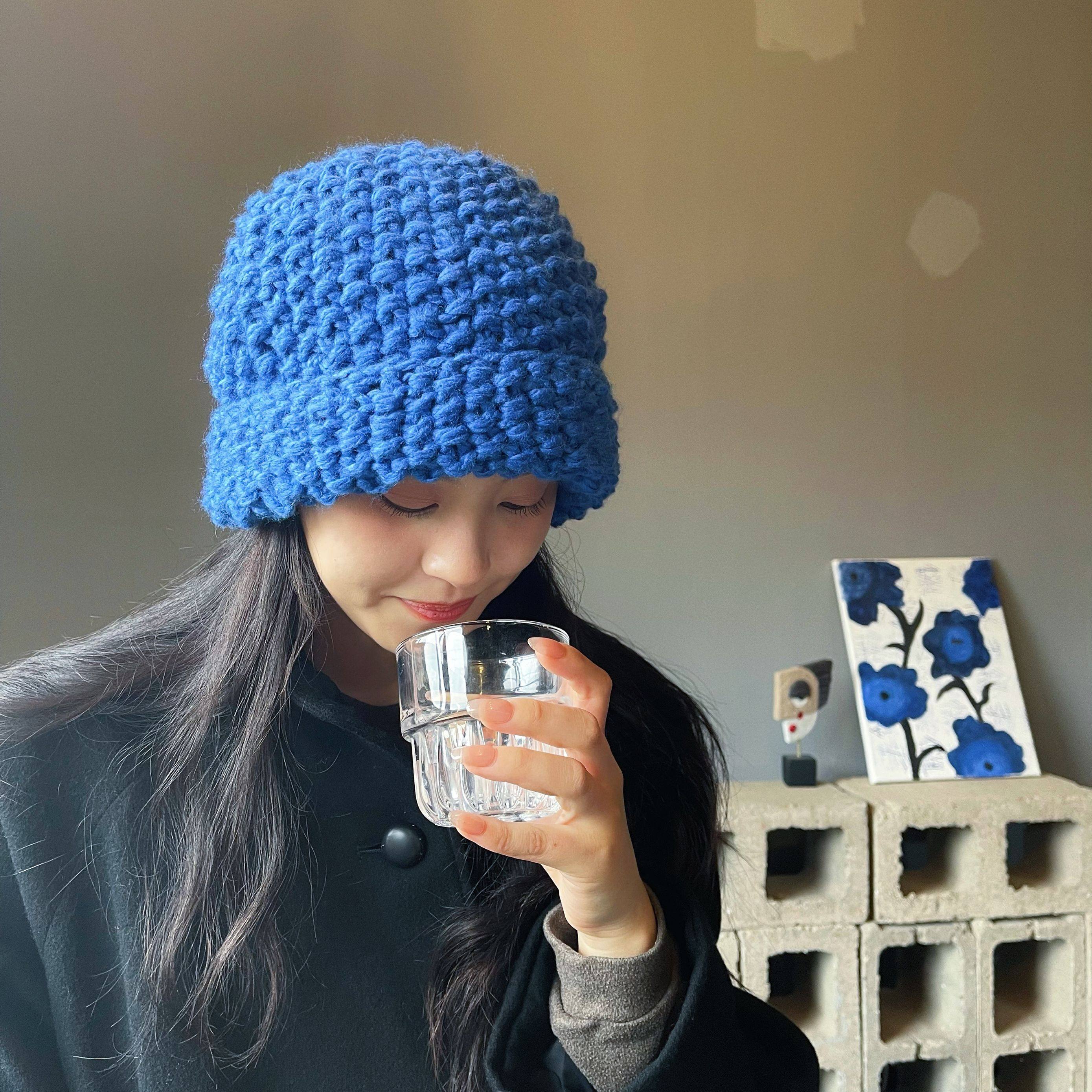 UncleYao姚叔叔/巨显脸小！头包脸棒针卷边宽松毛线帽针织帽子冬,服饰配件/皮带/帽子/围巾,帽子,淘宝优惠券,粉丝福利购,淘宝优惠卷