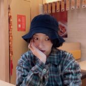 姚叔叔 柔软水洗全棉面料显脸小波浪边渔夫帽子女百搭夏季 遮阳帽