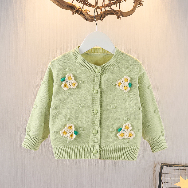 针织毛衣长袖开衫外穿