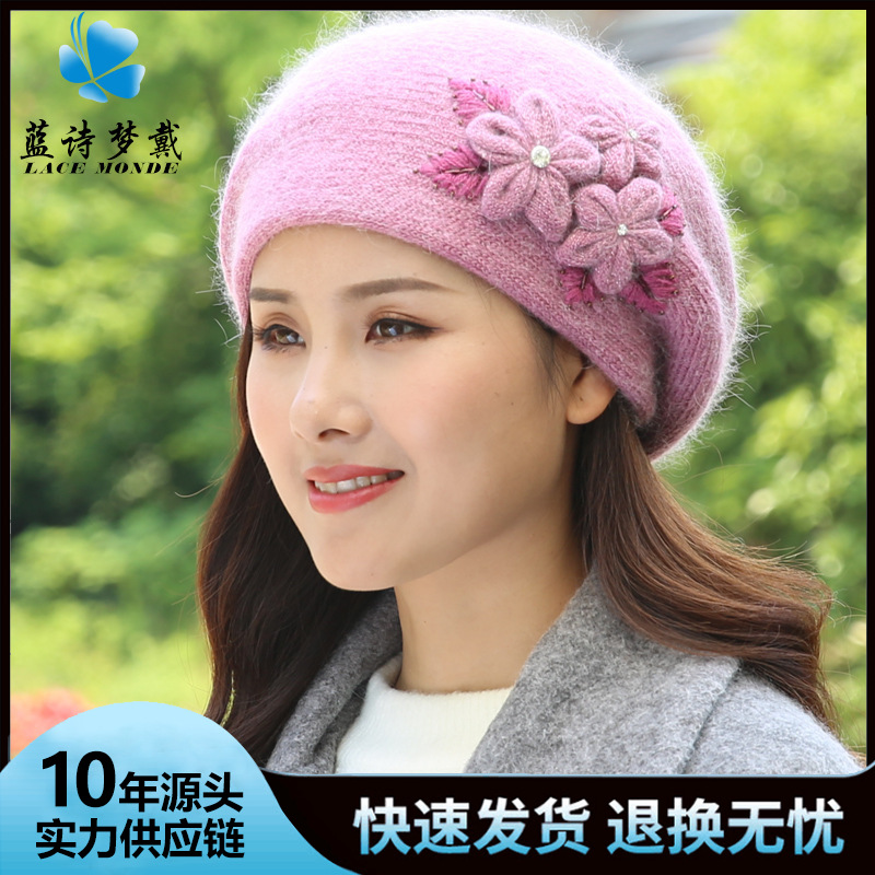 冬季中老年帽子女老人帽老年人奶奶妈妈婆婆保暖老太太针织毛线帽