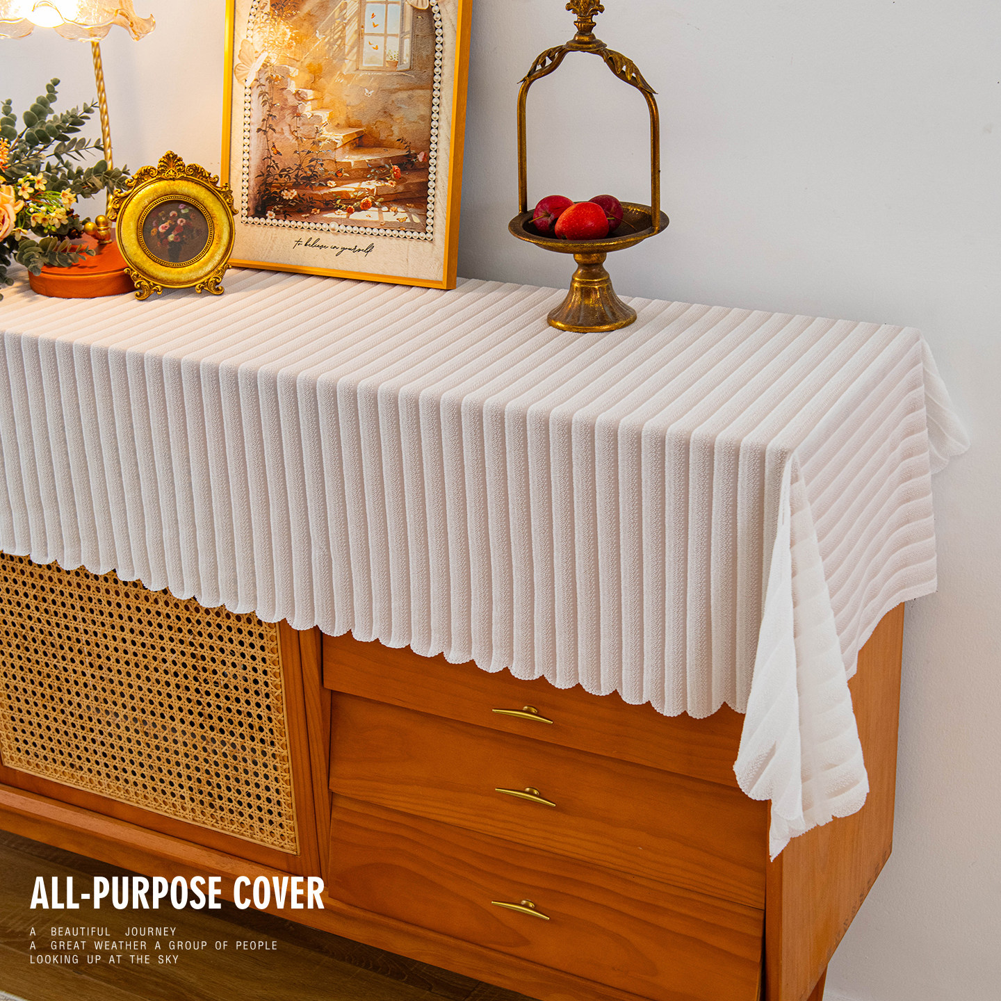 美式桌布防尘蕾丝桌旗纱方形餐桌电视柜茶几台布轻奢法式浪漫盖巾,居家布艺,桌布,淘宝优惠券,粉丝福利购,淘宝优惠卷