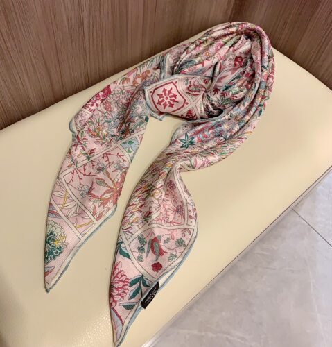 莫奈花园真丝西丽纱披肩 春夏减龄配饰桑蚕丝丝巾女105CM方巾