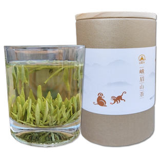 2026年新茶峨眉山茶三父子明前绿茶 高山雀舌类茶叶 猴图款248g