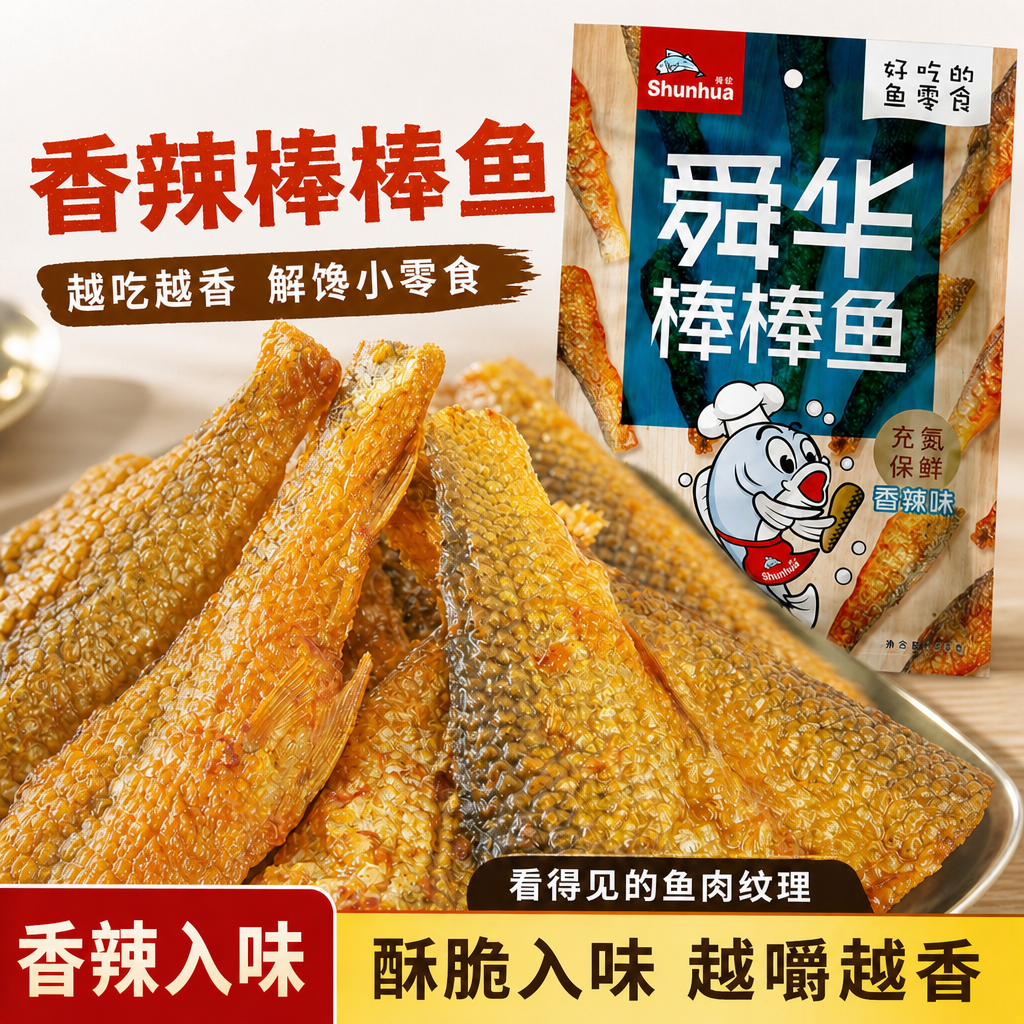 【舜华东江鱼】牌小鱼干湖南特产鱼仔零食休闲食品小吃充氮棒棒鱼