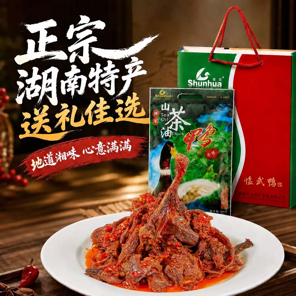 舜华酱板鸭湖南特产辣味即食图片