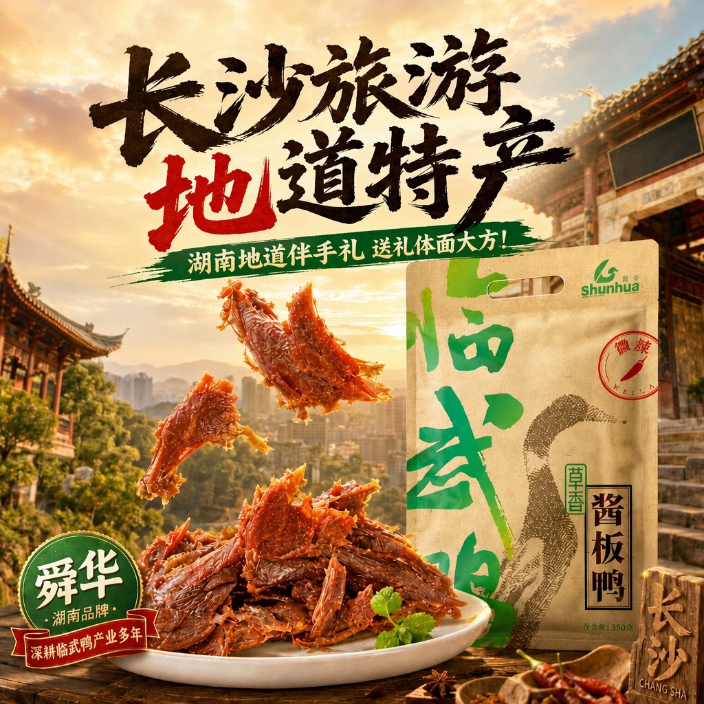 正宗湖南长沙特产酱板鸭香辣草香鸭特色肉类零食小吃节日送伴手礼